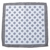 Efe Grey Motif IMS 33cm Pocket Square - Tie Doctor